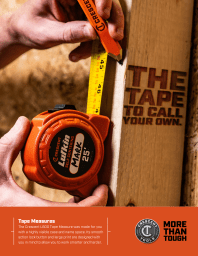 Crescent Lufkin L600 Series Tape Measures Product Brochure cover
