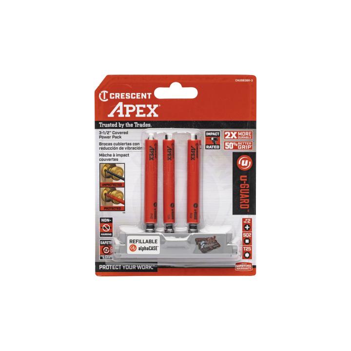Image of 3 Pc. u-GUARD™ Covered Power Impact Bit Set - Crescent