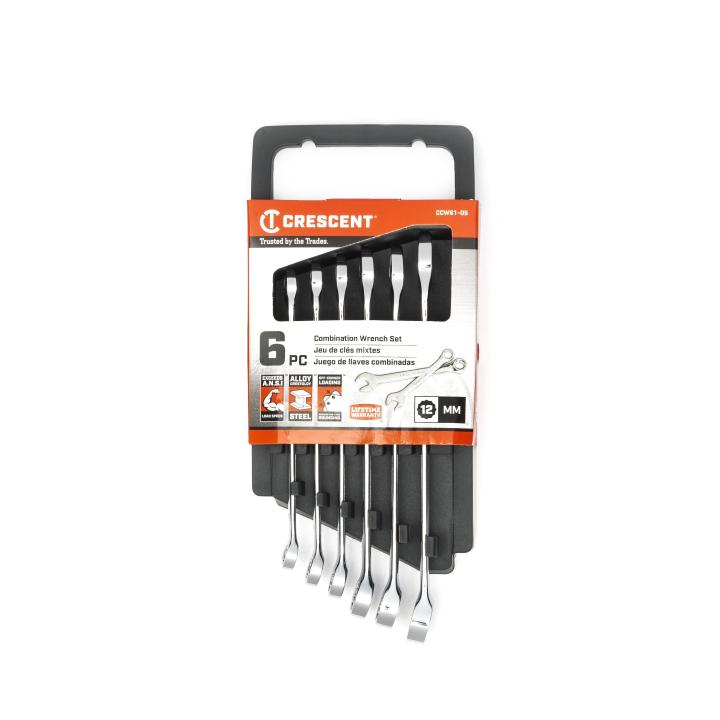 Image of 6 Pc. 12 Point Metric Combination Wrench Set - Crescent