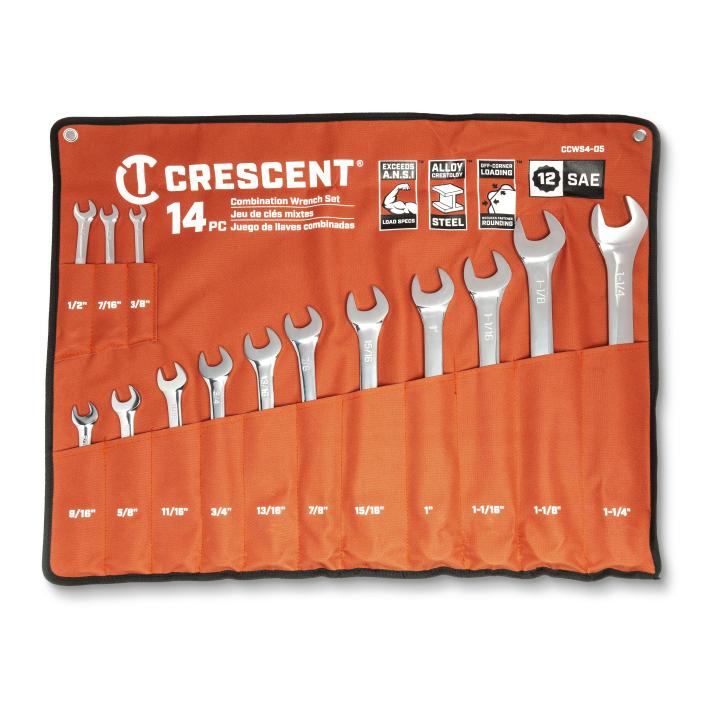 Image of 14 Pc. 12 Point SAE Combination Wrench Set - Crescent