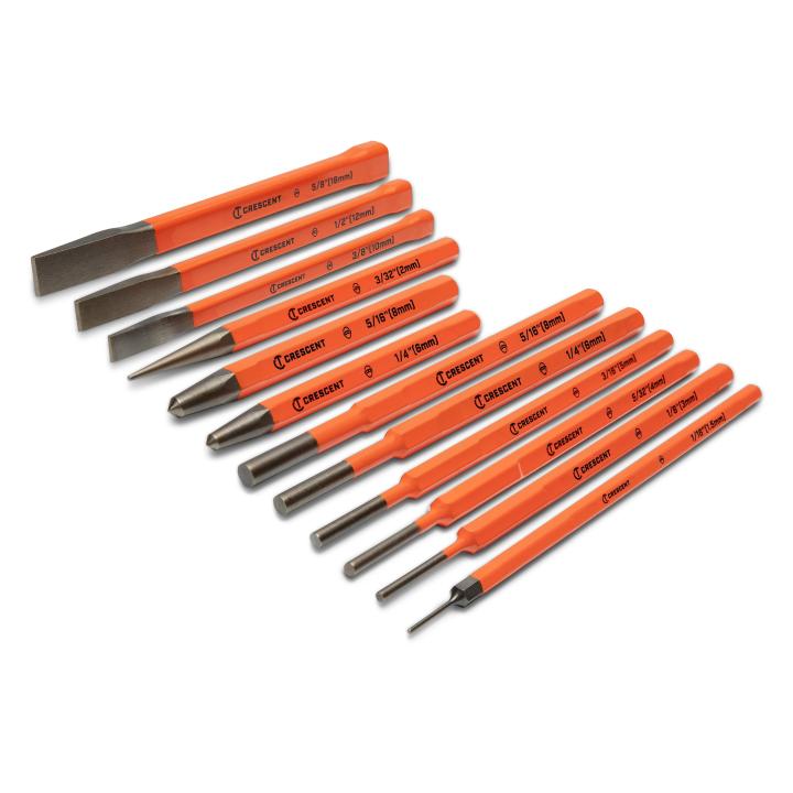 Image of 12 Pc. Punch and Chisel Set - Crescent