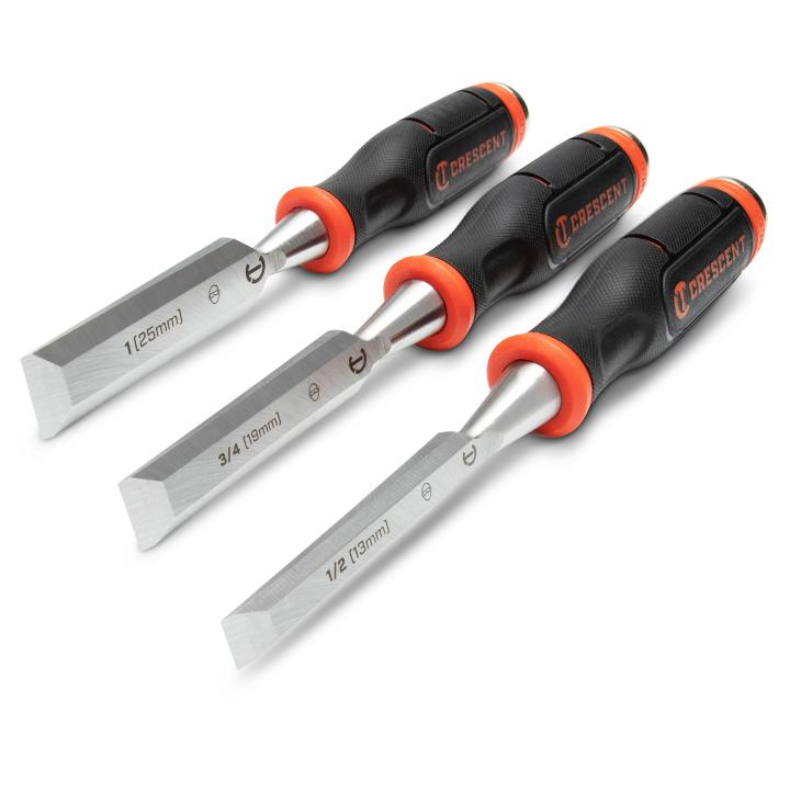 Image of 3 Pc. Wood Chisel Set - Crescent