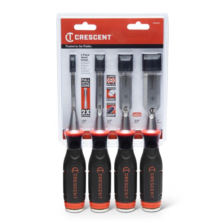 Image of 4 Pc. Wood Chisel Set - Crescent
