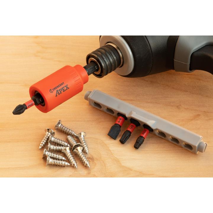 Image of 5 Pc. u-GUARD™ Quick Release Bit Holder and VORTEX™ Bits - Crescent