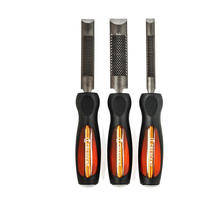 Image of 3 Pc. 4-in-1 Combination Chisel and Wood Rasp Set - Nicholson