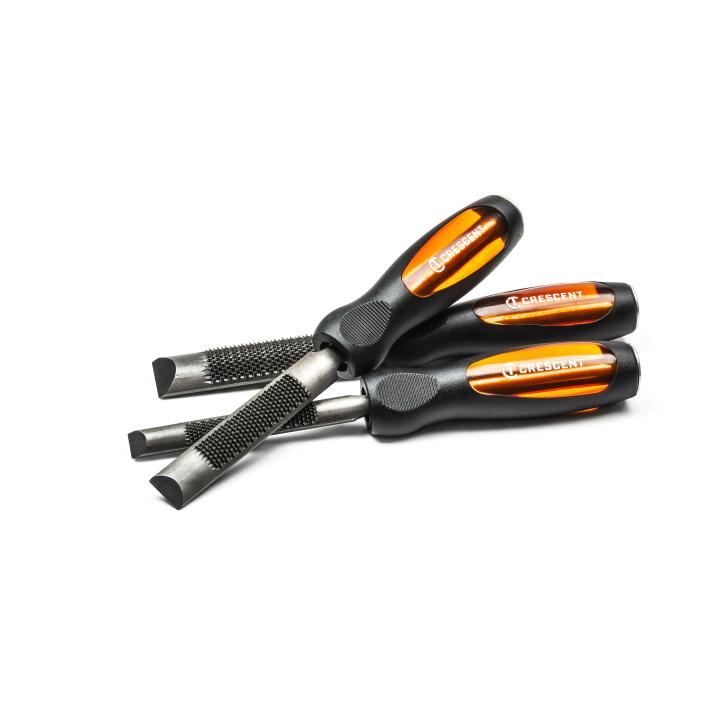 Image of 3 Pc. 4-in-1 Combination Chisel and Wood Rasp Set - Nicholson