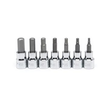 Image of 7 Pc. 3/8" Drive Metric Hex Bit Socket Set - Crescent