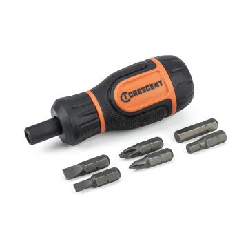 Image of 6-in-1 Stubby Ratcheting Multi-Bit Driver - Crescent