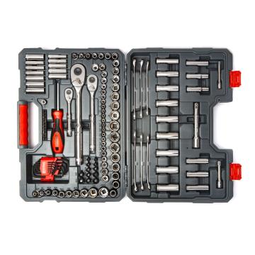 Image of 142 Pc. 1/4", 3/8" and 1/2" Drive 6 and 12 Point SAE & Metric Tool Set - Crescent